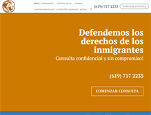 Tablet Screenshot of abogadosinmigracionsandiego.com